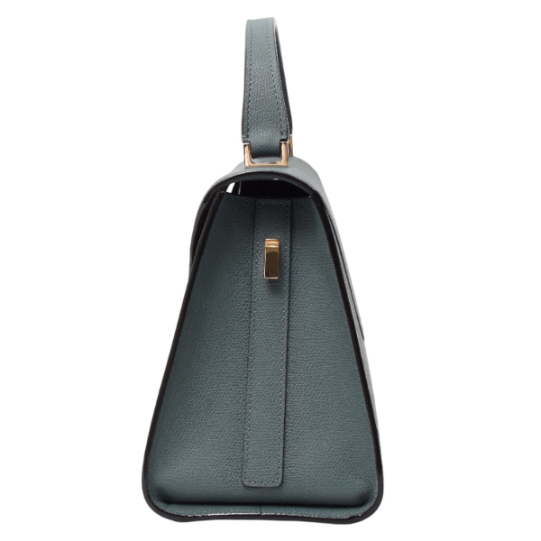 ヴァレクストラ バッグ レディース ミディアム イジィデ ハンドバッグ 2WAY ブルーグレー Valextra 中古