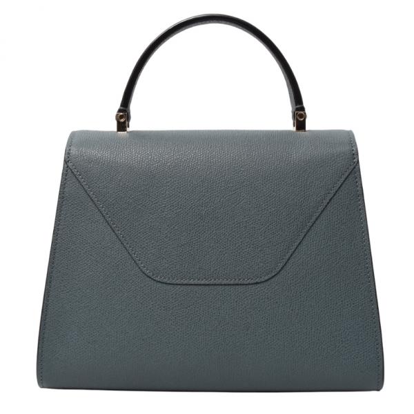 ヴァレクストラ バッグ レディース ミディアム イジィデ ハンドバッグ 2WAY ブルーグレー Valextra 中古