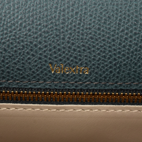 ヴァレクストラ バッグ レディース ミディアム イジィデ ハンドバッグ 2WAY ブルーグレー Valextra 中古