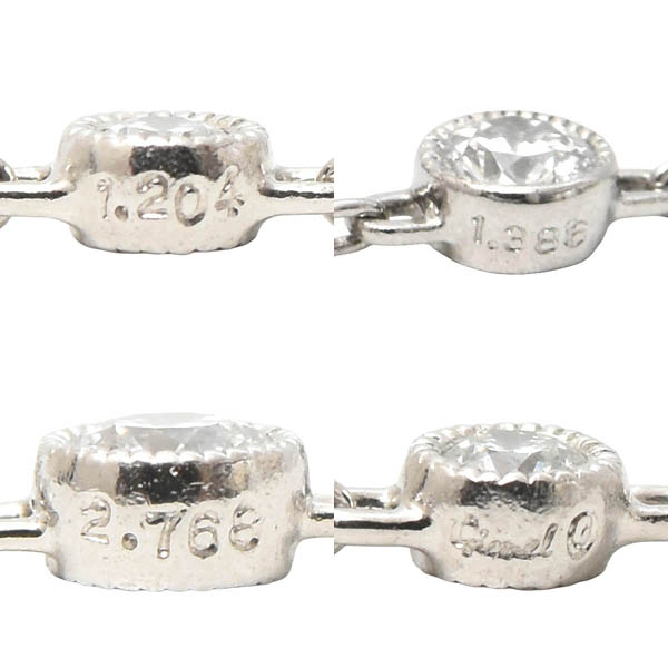 ギメル ネックレス ブレス レディース ミルグレイン ダイヤモンド ネックレス ブレス セット 合計60P 5.358ct プラチナ Gimel PT950×PT850 中古