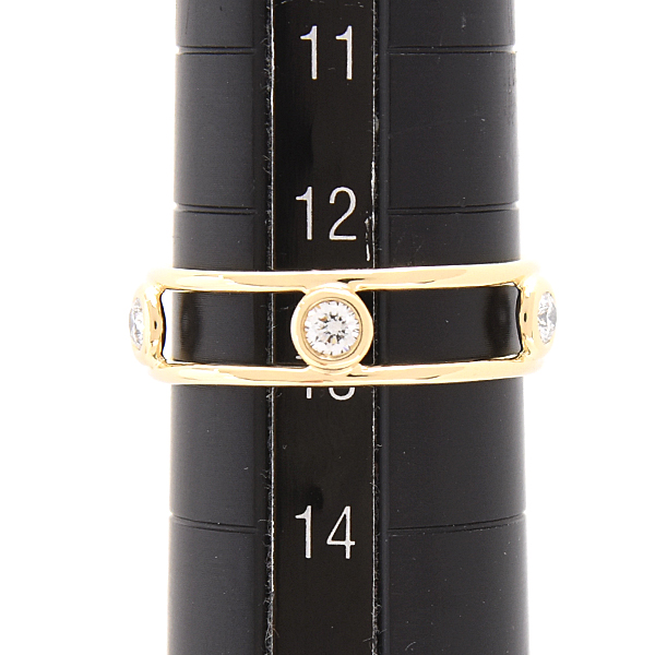 ティファニー 指輪 レディース ダブルワイヤー バイザヤード 5Pダイヤ リング 12.5号 エルサペレッティ イエローゴールド 750YG TIFFANY 中古