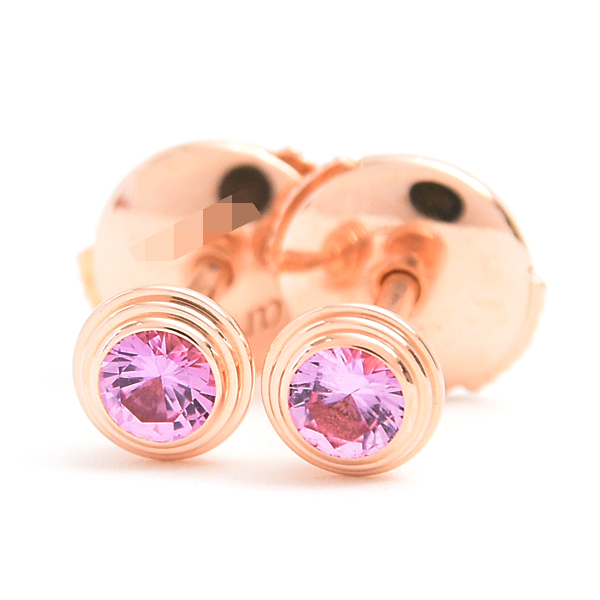 カルティエ ピアス レディース ダムール ピンクサファイア ピンクゴールド 750PG Cartier 中古