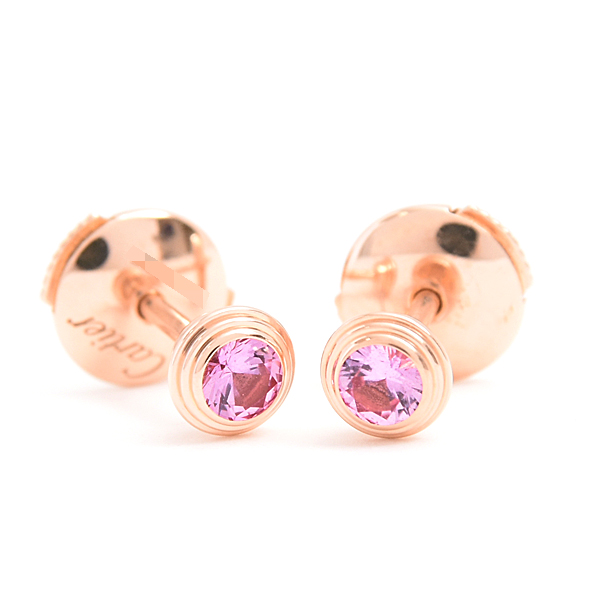 カルティエ ピアス レディース ダムール ピンクサファイア ピンクゴールド 750PG Cartier 中古
