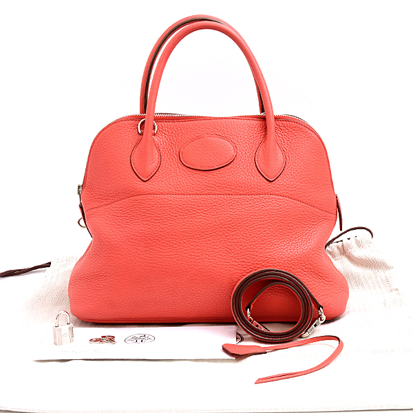 エルメス バッグ レディース ボリード31 2WAY ハンドバッグ □N刻 ブーゲンビリア レッド系 トリヨンクレマンス HERMES 中古