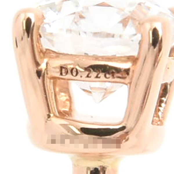 ティファニー ピアス レディース ソリティア ダイヤ ピアス 0.22ct×2 ピンクゴールド TIFFANY 750PG 中古