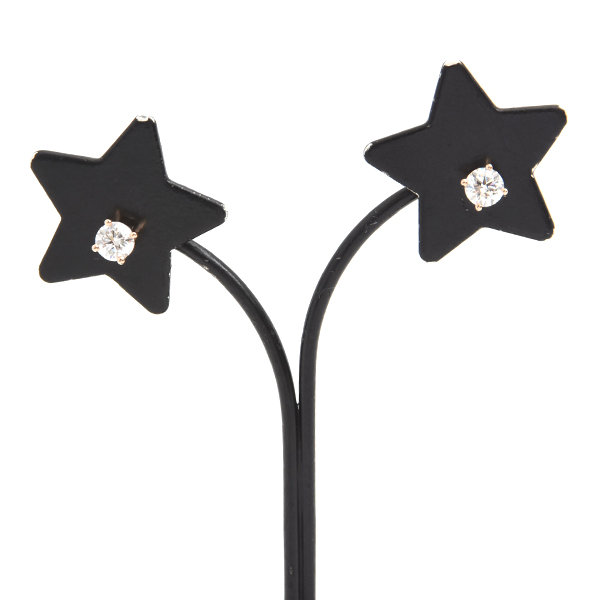 ティファニー ピアス レディース ソリティア ダイヤ ピアス 0.22ct×2 ピンクゴールド TIFFANY 750PG 中古