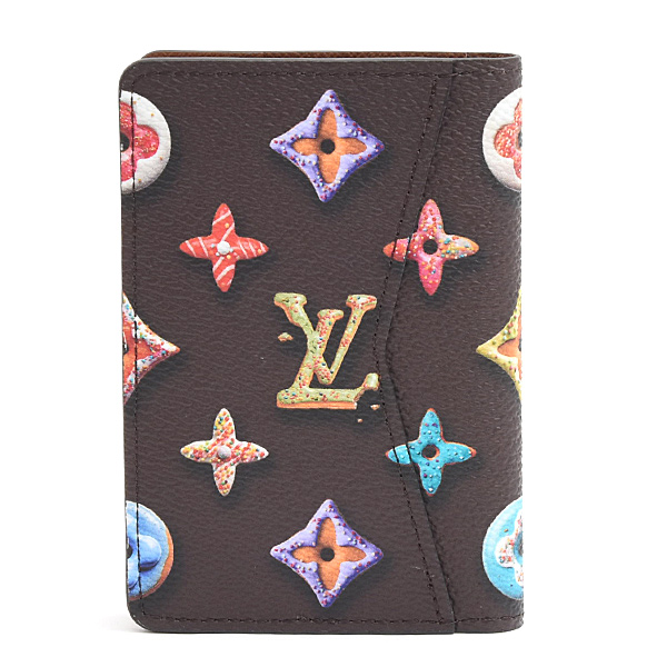 ルイヴィトン カードケース メンズ レディース オーガナイザー ドゥ ポッシュ モノグラム ドーナツ ブラウン系 Louis Vuitton M28282 中古