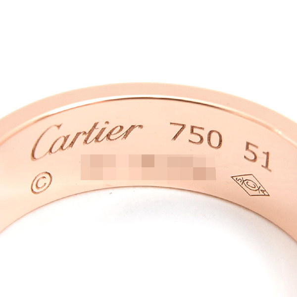 カルティエ 指輪 レディース ラブ リング 51号 実寸11号 ピンクゴールド Cartier 750PG 中古