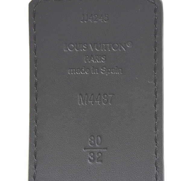 ルイヴィトン ベルト メンズ LVイニシャル リバーシブル サイズ80 トリヨン ブラック Louis Vuitton M4487W 中古