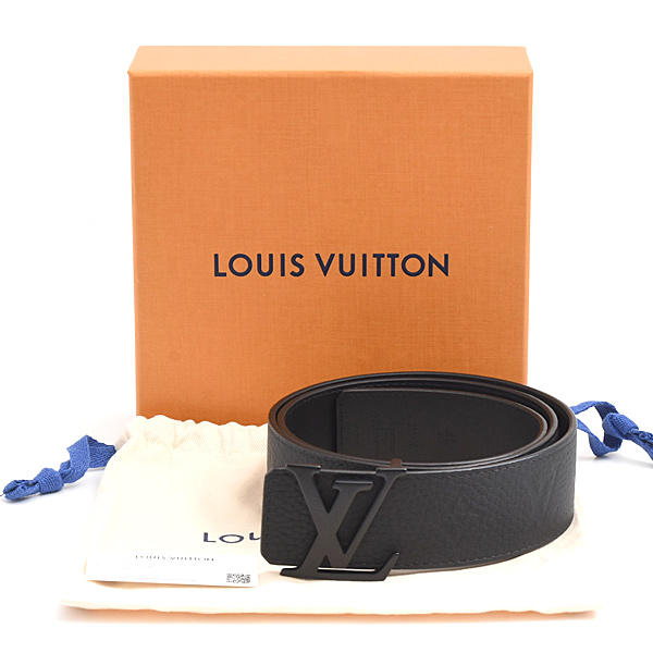 ルイヴィトン ベルト メンズ LVイニシャル リバーシブル サイズ80 トリヨン ブラック Louis Vuitton M4487W 中古