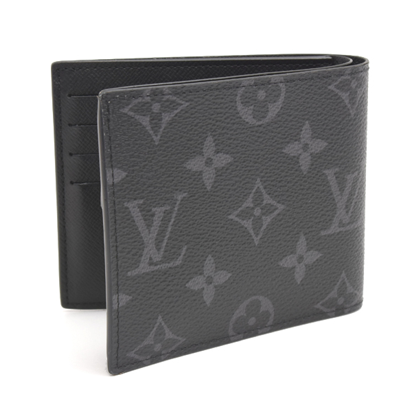 ルイヴィトン 財布 メンズ ポルトフォイユマルコ NM モノグラムエクリプス 二つ折り財布 Louis Vuitton M62545 中古