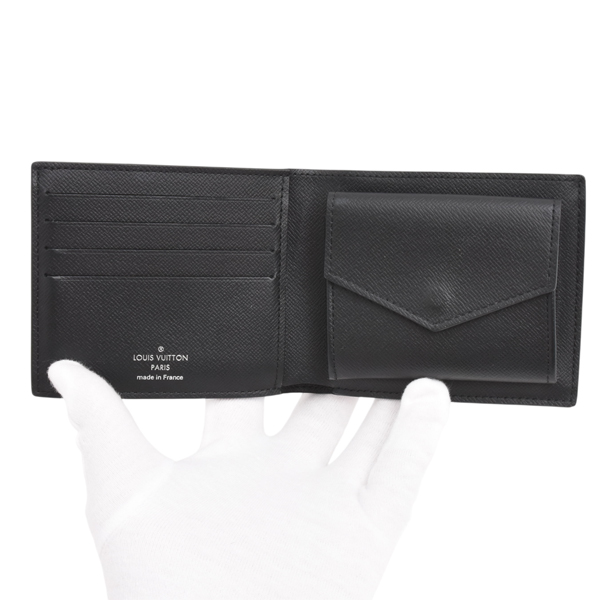 ルイヴィトン 財布 メンズ ポルトフォイユマルコ NM モノグラムエクリプス 二つ折り財布 Louis Vuitton M62545 中古