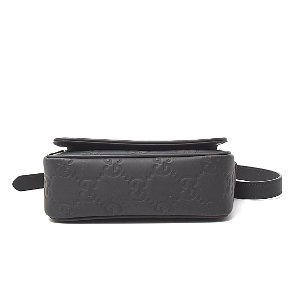 グッチ バッグ レディース GGラバーエフェクト スーパーミニバッグ ショルダーバッグ ブラック GUCCI 794062 中古