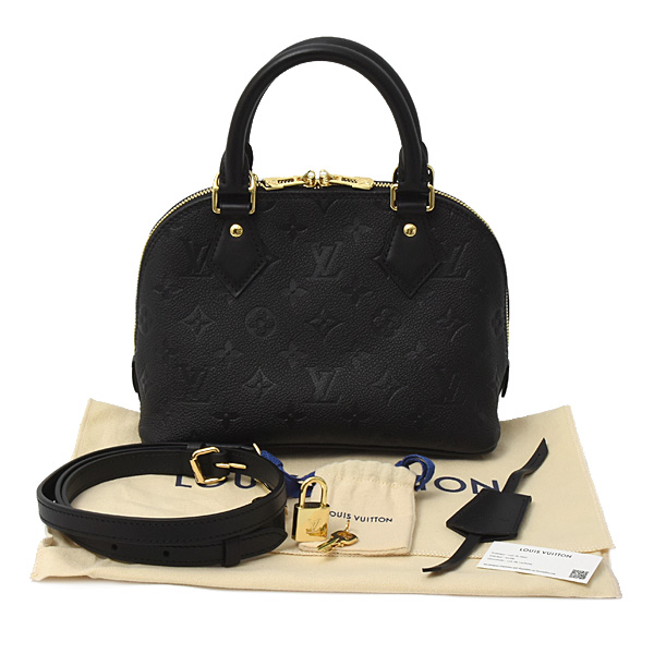 ルイヴィトン バッグ レディース アルマBB ショルダーバッグ ハンドバッグ モノグラム アンプラント ノワール Louis Vuitton M26409 中古