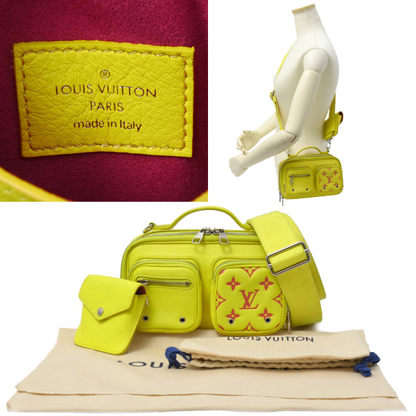 ルイヴィトン バッグ レディース ユーティリティクロスボディバッグ ショルダーバッグ ジョーヌ Louis Vuitton M58652 中古
