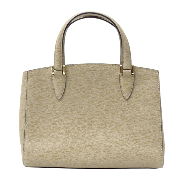 ヴァレクストラ バッグ レディース　スモール トリエンナーレ ハンドバッグ ショルダーバッグ 2WAY カーフレザー グレージュ Valextra 中古