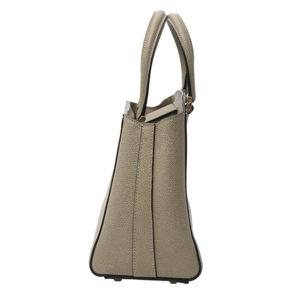 ヴァレクストラ バッグ レディース　スモール トリエンナーレ ハンドバッグ ショルダーバッグ 2WAY カーフレザー グレージュ Valextra 中古