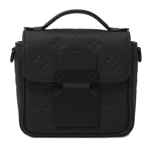 ルイヴィトン バッグ メンズ ピコSロック ショルダーバッグ ハンドバッグ トリヨンモノグラム レザー ノワール Louis Vuitton M83148 中古