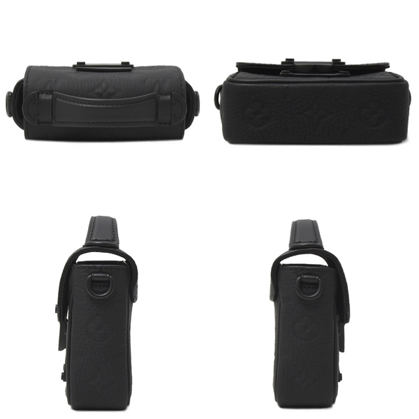 ルイヴィトン バッグ メンズ ピコSロック ショルダーバッグ ハンドバッグ トリヨンモノグラム レザー ノワール Louis Vuitton M83148 中古
