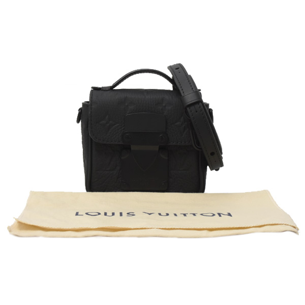 ルイヴィトン バッグ メンズ ピコSロック ショルダーバッグ ハンドバッグ トリヨンモノグラム レザー ノワール Louis Vuitton M83148 中古