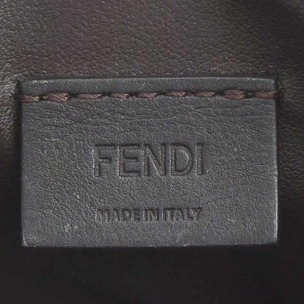 フェンディ バッグ レディース FFヴァーティゴ コスメポーチ 化粧ポーチ キャンバス ブラウン FENDI 8N0179 中古