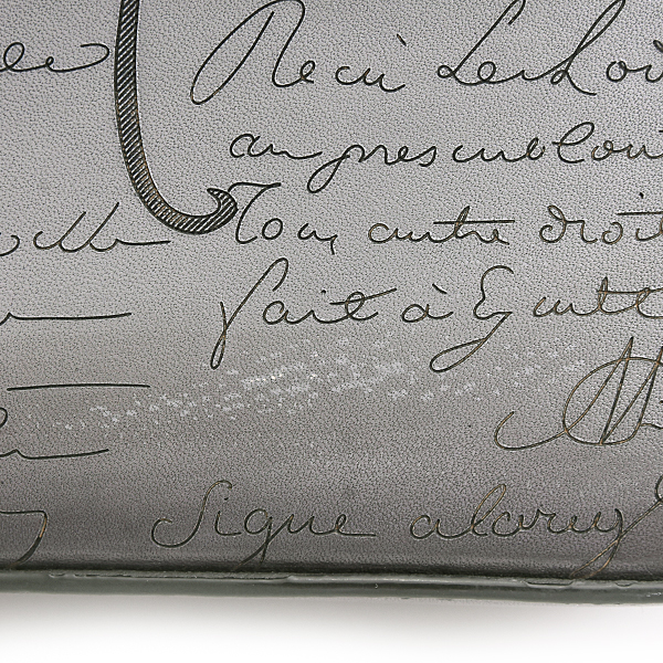 ベルルッティ バッグ メンズ カリグラフィ トゥジュール ガリバー ショルダーバッグ スクリットレザー グレー Berluti 中古