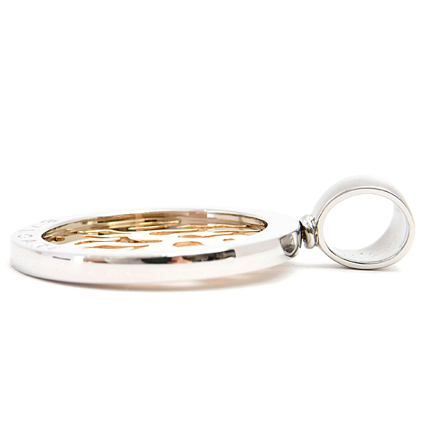 ブルガリ ペンダント メンズ トンド ファイヤー ペンダントトップ ステンレス ゴールド BVLGARI SS×750YG 中古