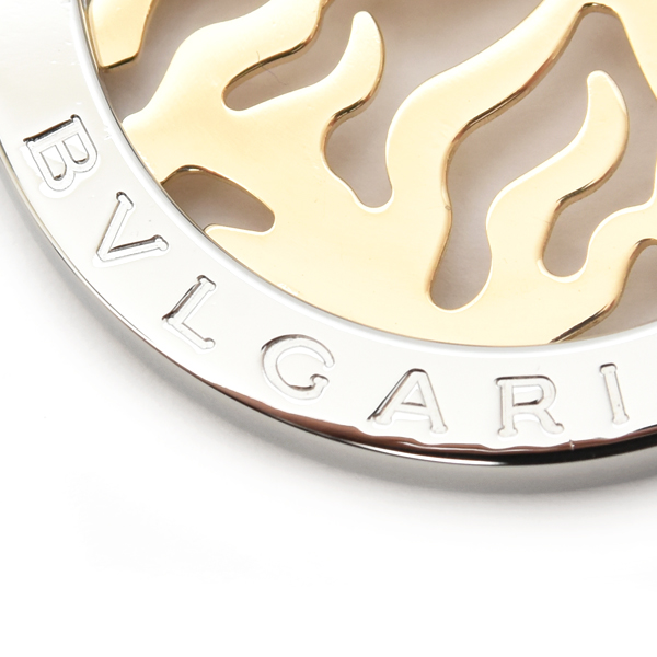 ブルガリ ペンダント メンズ トンド ファイヤー ペンダントトップ ステンレス ゴールド BVLGARI SS×750YG 中古