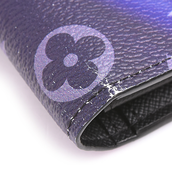 ルイヴィトン 財布 メンズ モノグラムサンセット ポルトフォイユ ブラザ 二つ折り長財布 ブルー系 マルチカラー Louis Vuitton M80957 中古