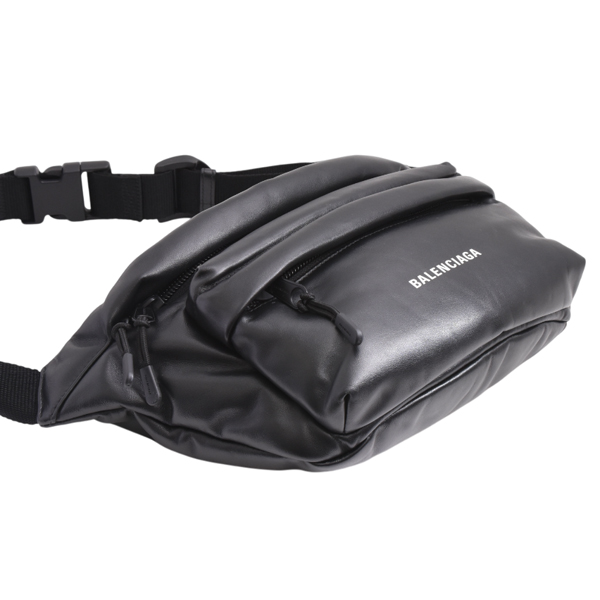 バレンシアガ バッグ メンズ レディース ボディバッグ ベルトバッグ ブラック ソフトレザー 695517 BALENCIAGA 中古