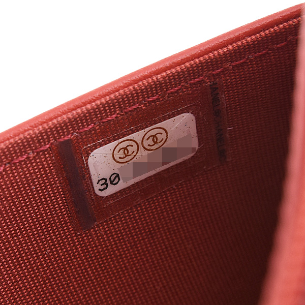 シャネル バッグ レディース ボーイシャネル チェーンウォレット キャビアスキン レッド CHANEL 中古