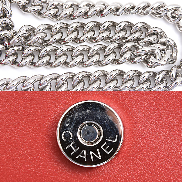 シャネル バッグ レディース ボーイシャネル チェーンウォレット キャビアスキン レッド CHANEL 中古