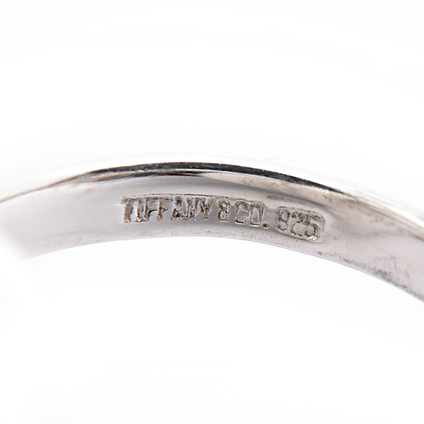 ティファニー 指輪 レディース 三連リング トリニティ 実測10号 幅2.6mm スターリングシルバー TIFFANY SV925 Ag925 中古