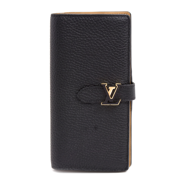 ルイヴィトン 財布 レディース LV ヴェルティカルウォレット トリヨンレザー 長財布 ノワール ブラック Louis Vuitton M81330 中古