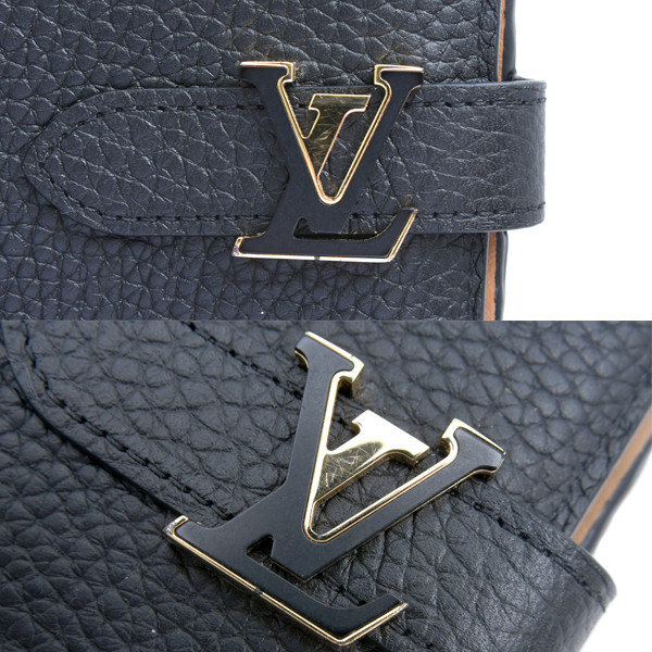 ルイヴィトン 財布 レディース LV ヴェルティカルウォレット トリヨンレザー 長財布 ノワール ブラック Louis Vuitton M81330 中古