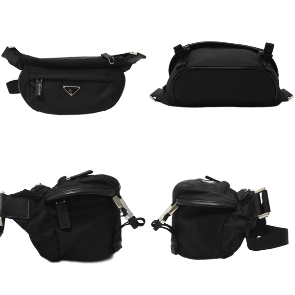 プラダ バッグ ユニセックス Re-Nylon ショルダーバッグ ナイロン ブラック PRADA 2VH171 中古