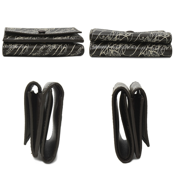 ベルルッティ 財布 ユニセックス アカジュー 三つ折り財布 トワルマルブフ PVC ダークブラウン系 Berluti 中古