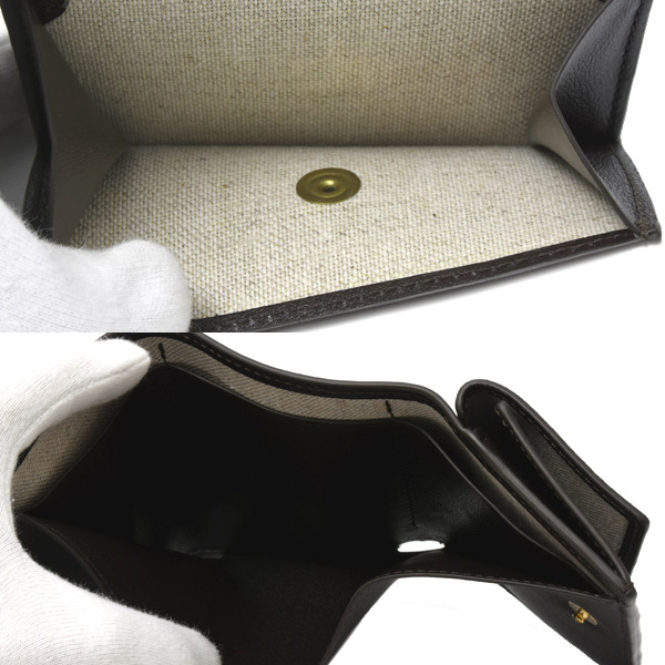 ベルルッティ 財布 ユニセックス アカジュー 三つ折り財布 トワルマルブフ PVC ダークブラウン系 Berluti 中古