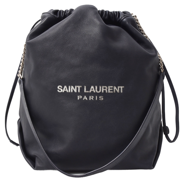 サンローラン バッグ レディース メンズ テディ バッグ ショルダーバッグ ラムスキン ネイビー SAINT LAURENT 中古