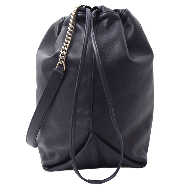 サンローラン バッグ レディース メンズ テディ バッグ ショルダーバッグ ラムスキン ネイビー SAINT LAURENT 中古