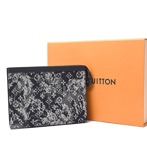 ルイヴィトン バッグ メンズ モノグラムタペストリー ポシェットヴォワヤージュMM クラッチバッグ Louis Vuitton M80034 中古