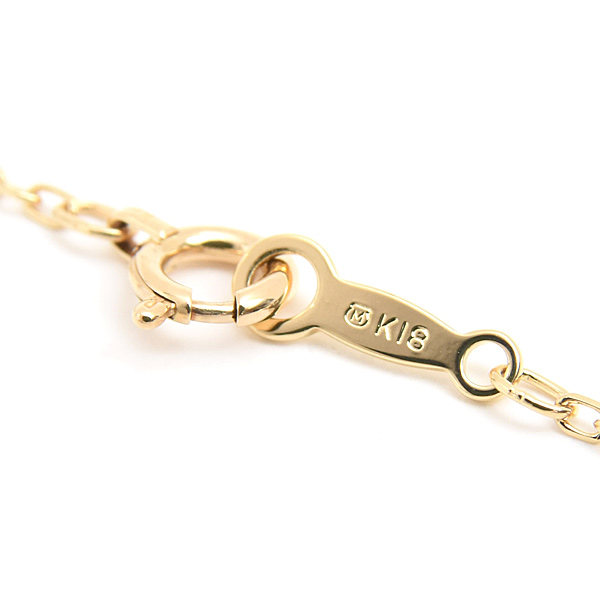 ミキモト ネックレス レディース 4Pパール ダイヤ ペンダント 5.0mm～5.1mm珠 イエローゴールド MIKIMOTO K18 中古
