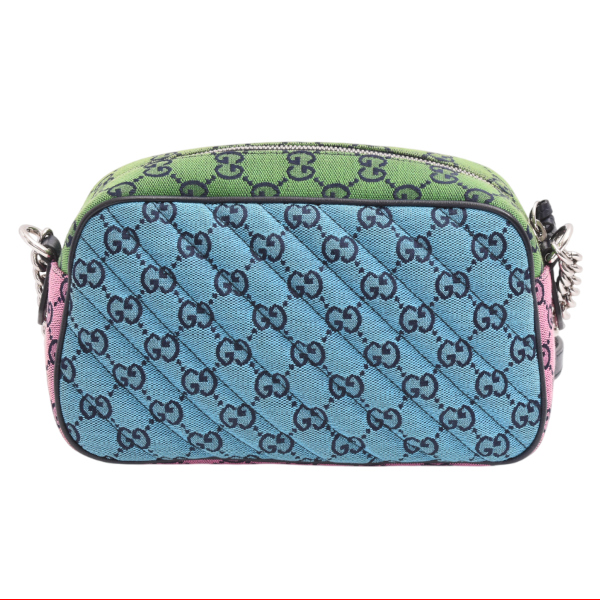 グッチ バッグ レディース キャンバス GGマーモント キルティング スモールショルダーバッグ マルチカラー 447632 GUCCI 中古