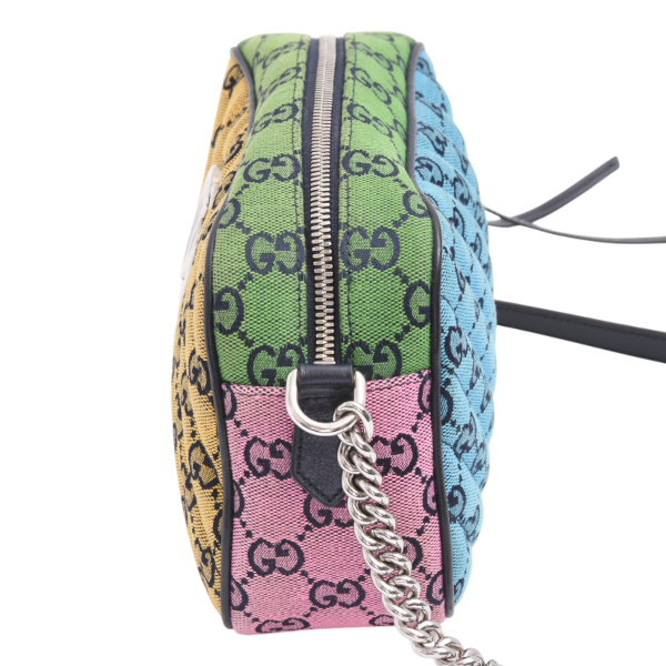 グッチ バッグ レディース キャンバス GGマーモント キルティング スモールショルダーバッグ マルチカラー 447632 GUCCI 中古