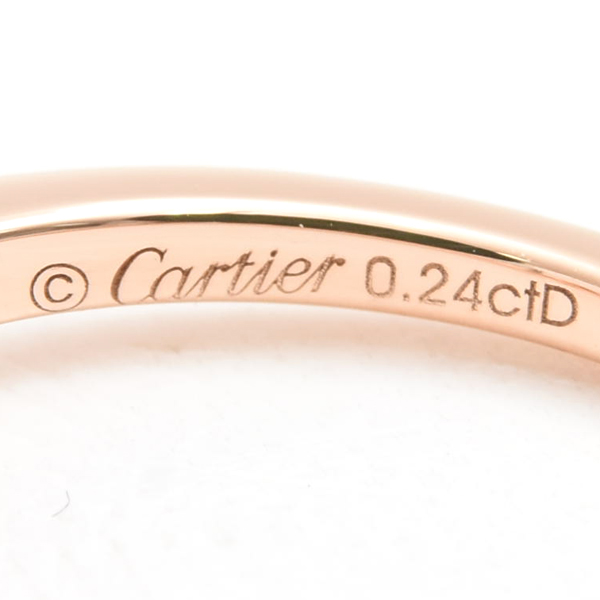 カルティエ 指輪 レディース バレリーナ ダイヤ リング D0.24ct 51号 ピンクゴールド Cartier 750PG 中古