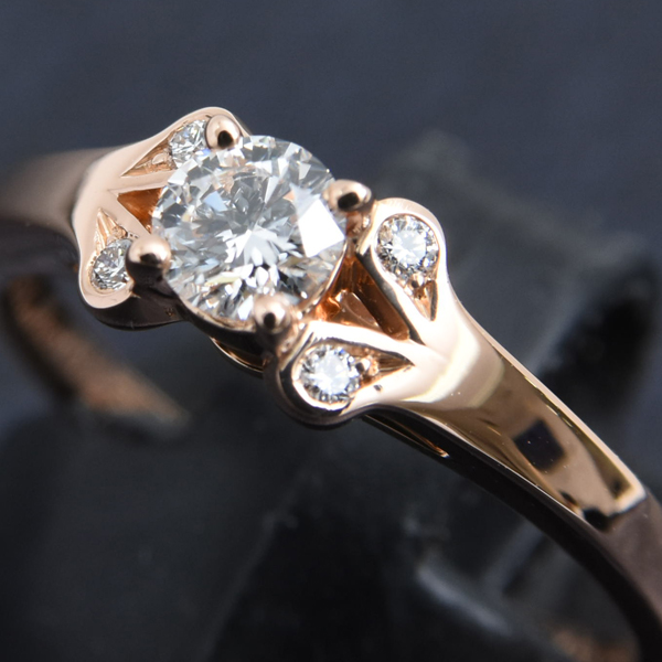 カルティエ 指輪 レディース バレリーナ ダイヤ リング D0.24ct 51号 ピンクゴールド Cartier 750PG 中古