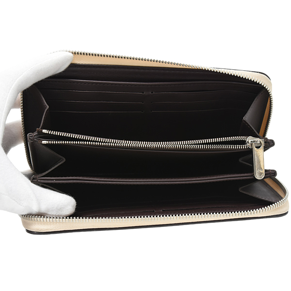 ルイヴィトン 財布 レディース ジッピーウォレット マヒナ マヒナレザー クレーム Louis Vuitton M58878 中古