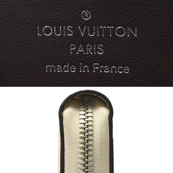 ルイヴィトン 財布 レディース ジッピーウォレット マヒナ マヒナレザー クレーム Louis Vuitton M58878 中古