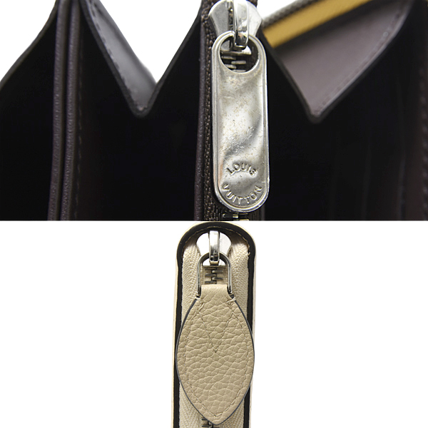 ルイヴィトン 財布 レディース ジッピーウォレット マヒナ マヒナレザー クレーム Louis Vuitton M58878 中古