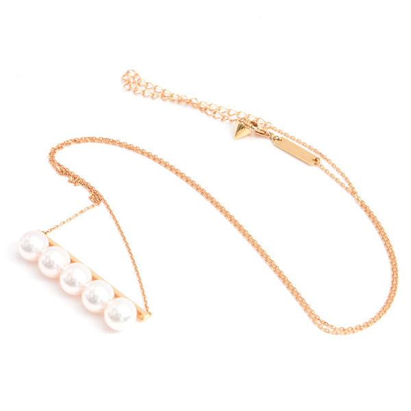 タサキ ネックレス レディース バランス シグネチャー パール ネックレス イエローゴールド TASAKI 750YG 中古